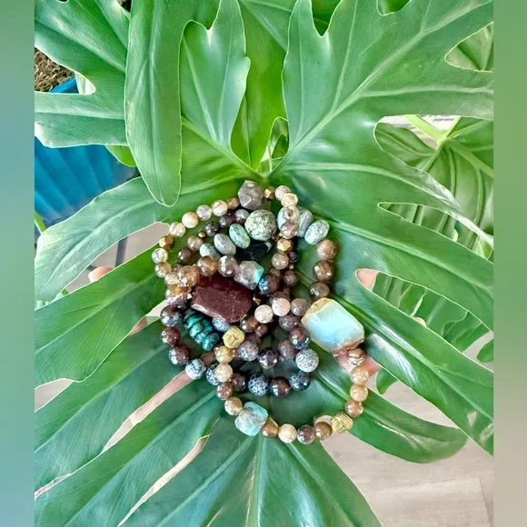 Chrysoprase, Agate, Hematite & Amazonite Bracelet (one) - Picture 3 of 6